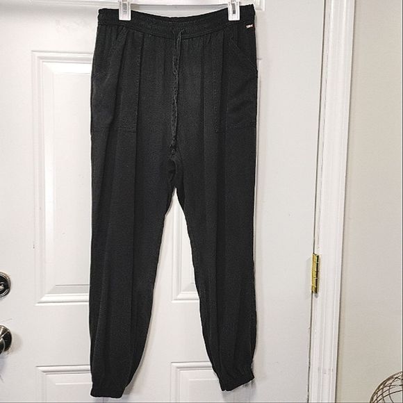 PINK Tencel Flowy Joggers Elastic Waist and Ankle L - Picture 1 of 10
